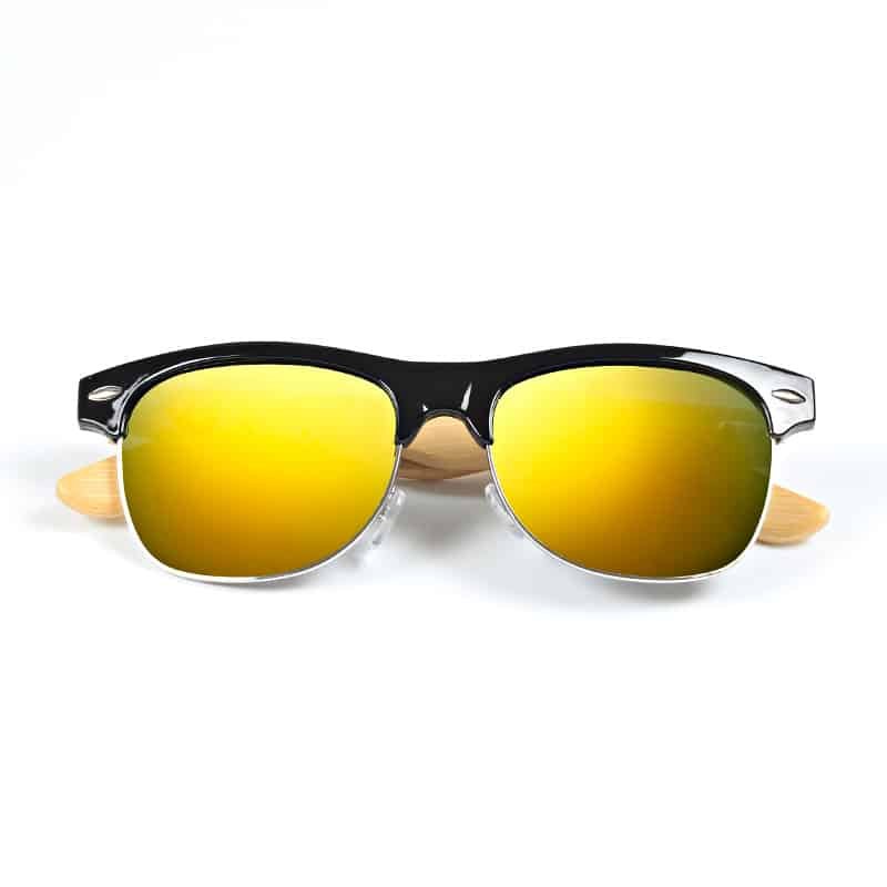 UV400 BamboSunglassesetal Half Frame - 图片 2