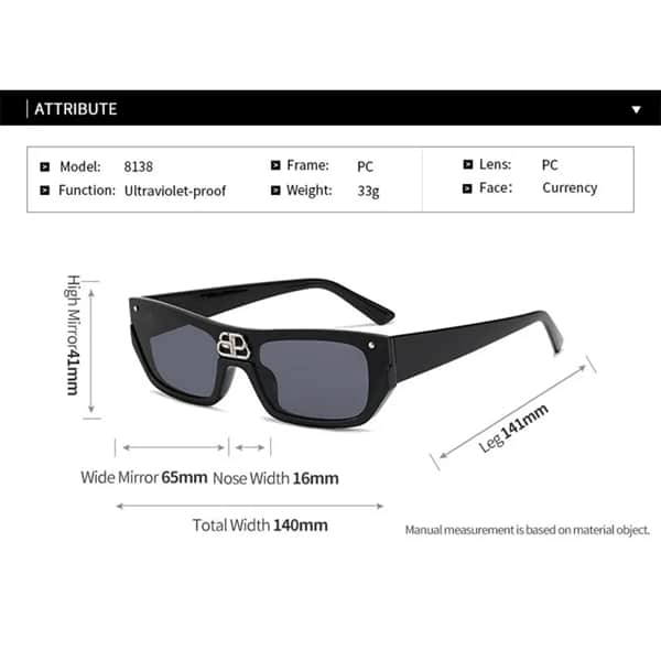 One-Piece Half-Frame Plastic Sunglasses - 图片 2