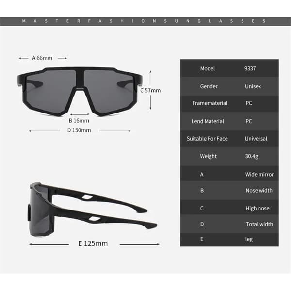UV Protection Cycling Sports Polarized Sunglasses - 图片 2