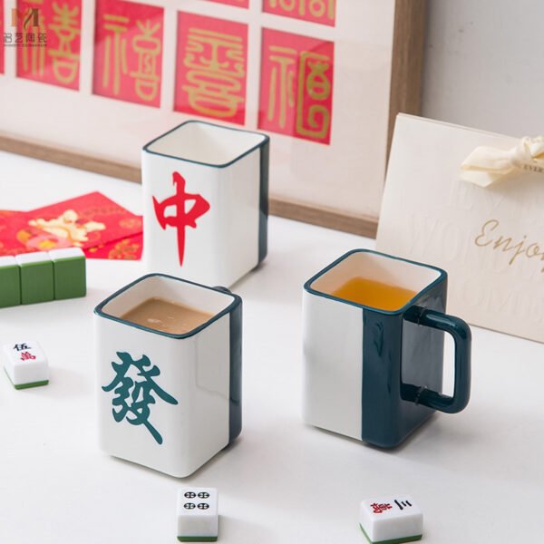 Chinese Characteristic Mahjong Ceramic Mug 13OZ - 图片 2