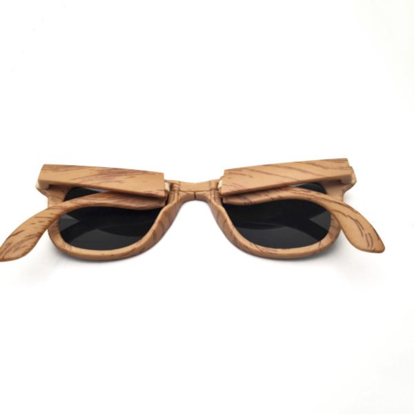 Foldable WoodgraiSunglasseslassic Woodtone - 图片 2