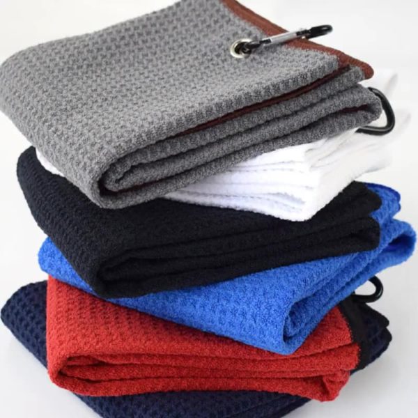 Waffle Golf Towel with Carabiner - 图片 2