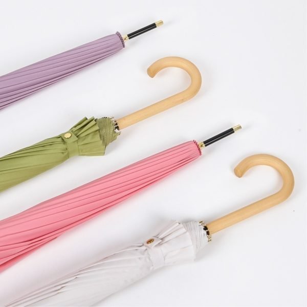Long Wooden Handle Umbrella - Image 2