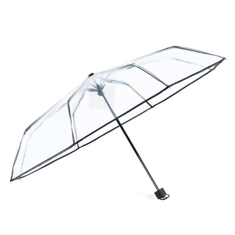 Transparent Clear Folding Umbrella with 8 Ribs - Image 2