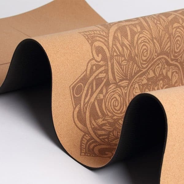 Rectangular Cork and Natural Rubber Yoga Mat - 图片 2