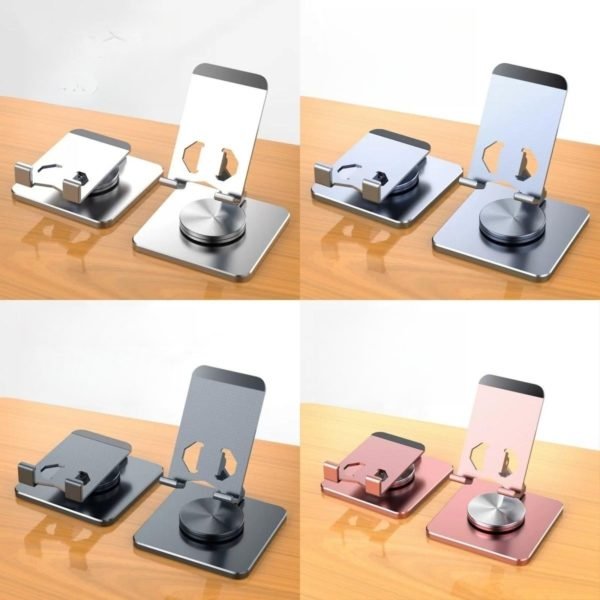 Industrial Style Aluminum Alloy Rotatable Foldable Phone Holder - 图片 2