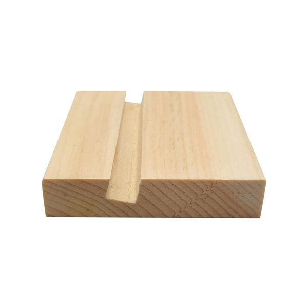 Pine Wood Block Phone Stand - 图片 2