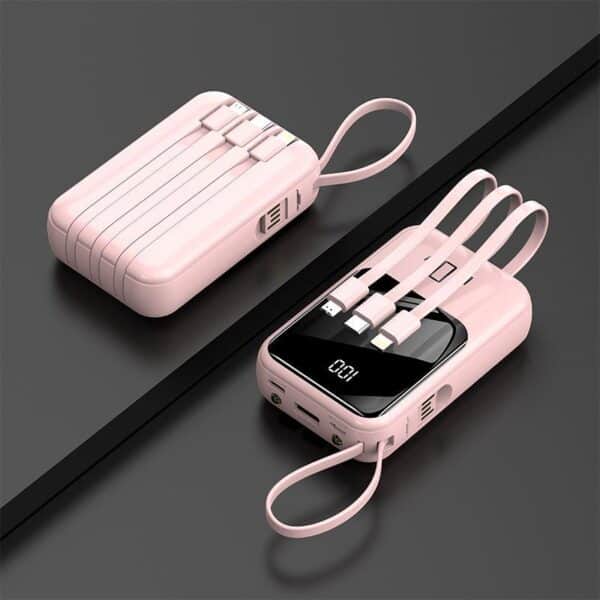Mini Power Bank 20w Fast Charger With 4 Cables - 图片 2