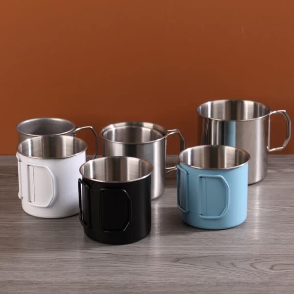 Stainless Steel Folding Handle Camping Cup - 图片 2