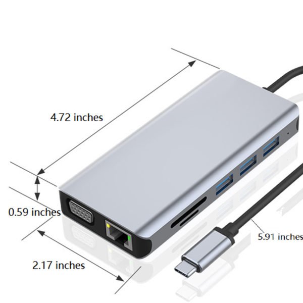 11 IN 1 Laptop Docking Station Type C Hub Adapte - 图片 2