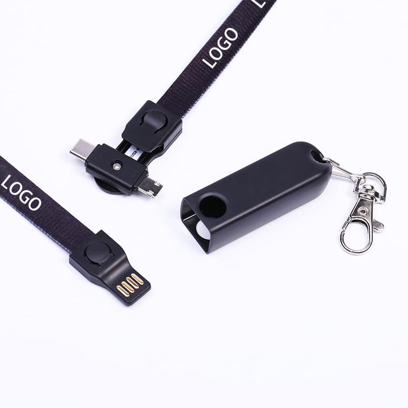 Nylon Lanyard 3-in-1 Charging Cable - 图片 2
