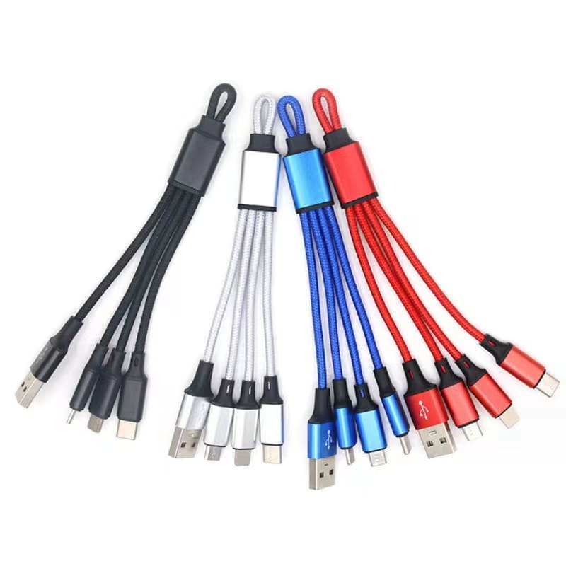 Custom 3in1 Fast Charging Cable with Keychain - 图片 2