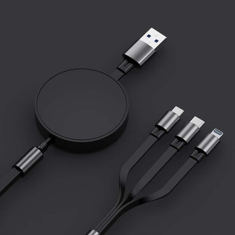 Custom Stretchable 3 in 1 Fast Charging Cable - 图片 2
