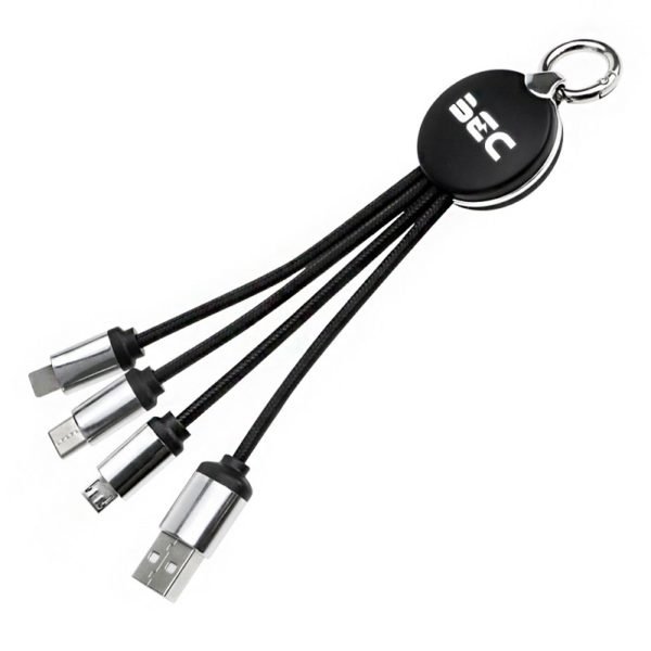 3-in-1 Charging Cable with Keychain - Image 2