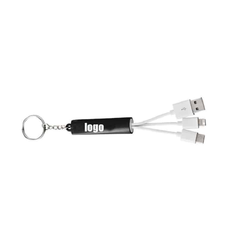Customizable 3-in-1 Cable with Keychain - 图片 2