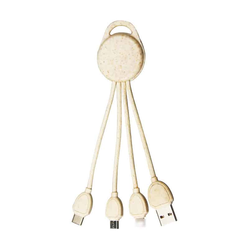 Customizable Round Dual-Port Beaded Charging Cable - 图片 2