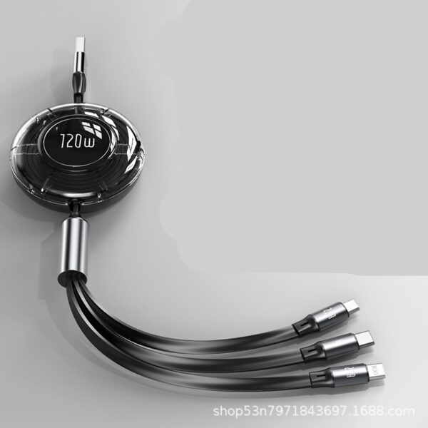 Super Fast 120W Retractable 4-in-i Charging Cable - 图片 2