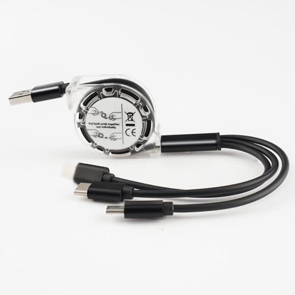 Retractable Promotional 4-in-1 Charging Cable - 图片 2