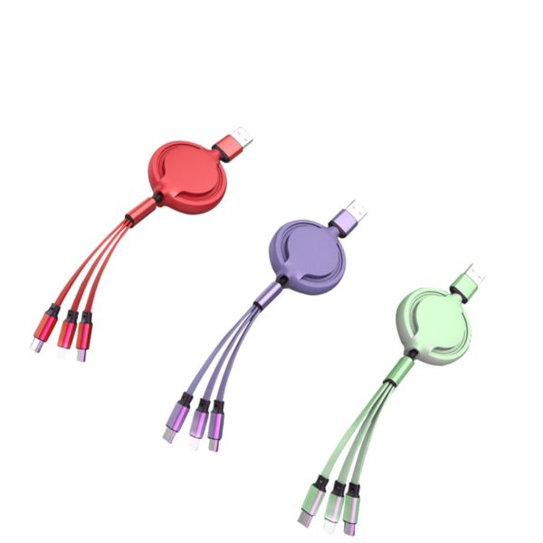 Convenient Retractable 3-in-1 Charging Cable - 图片 2