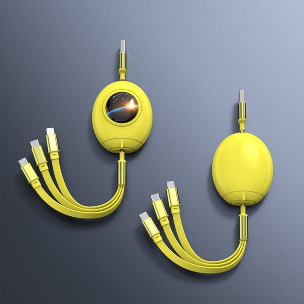 Egg Shaped 3-in-1 Retractable Charging Cable - 图片 2