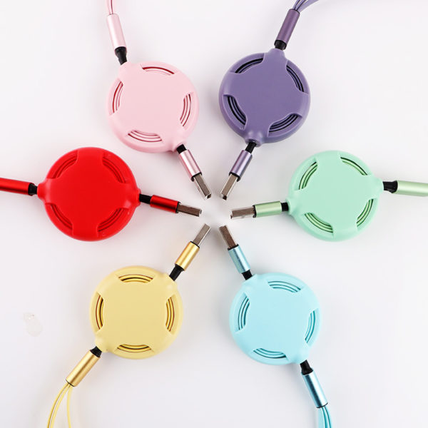 Candy Color 3-in-1 Retractable Charging Cable - 图片 2