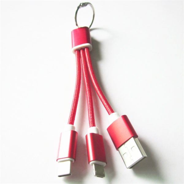Nylon Woven Braided 3-in-1 Charging Cable - 图片 2