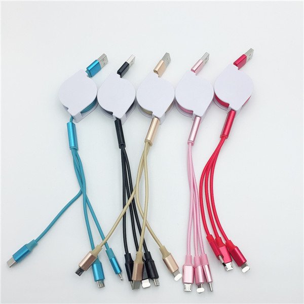 3 in 1 Retractable USB Charging Cable - Image 2