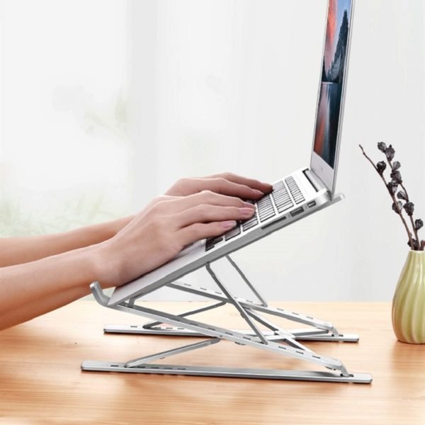 Foldable 2-in-1 Adjustable Aluminum Laptop Holder Stand - 图片 2