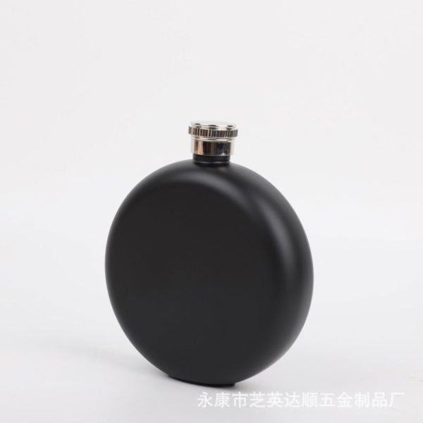 Circle Shaped Stainless Steel Hip Flask 6oz - 图片 2