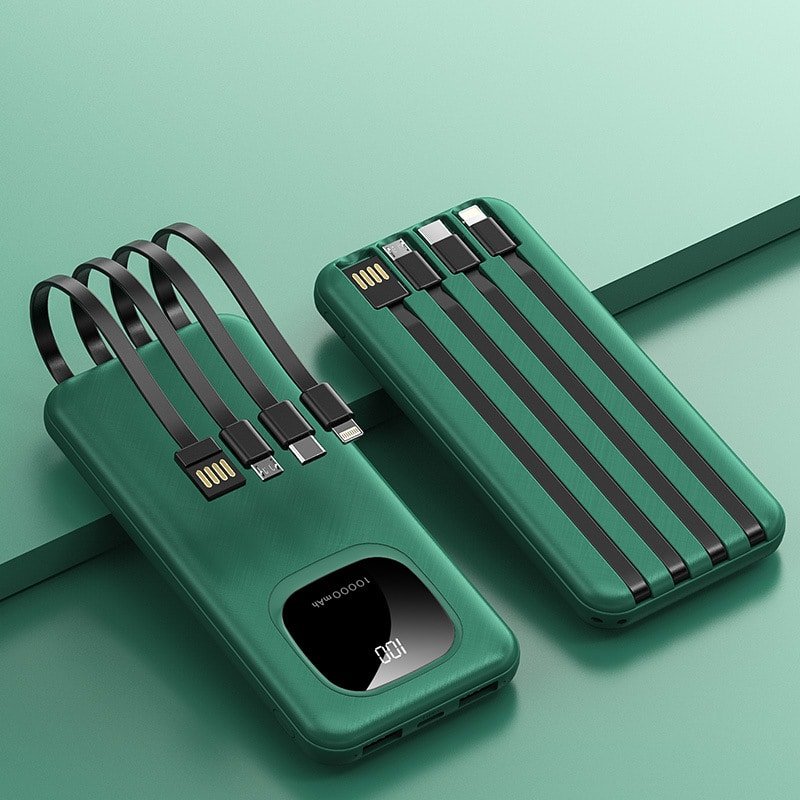 Fasting Charging 10000mAh Power Bank with Cable - 图片 2