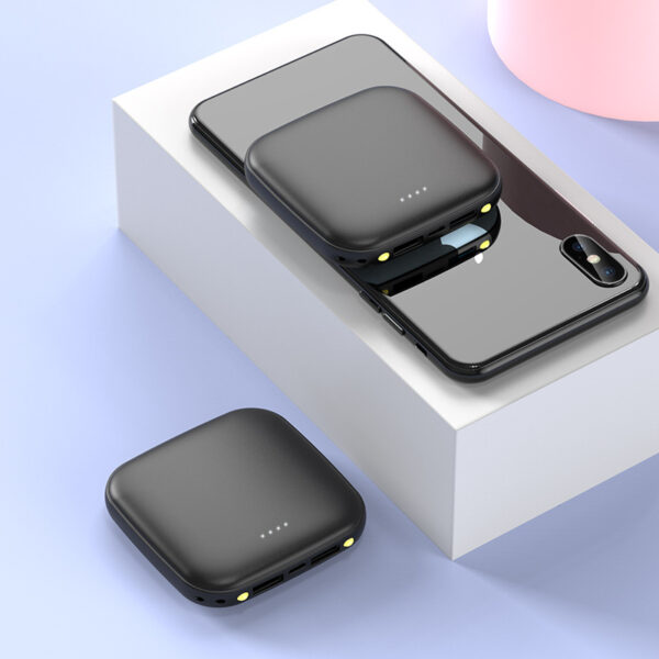 Mini Solid Color Portable 5000mAh Power Bank - 图片 2
