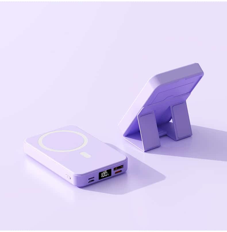 Creative Sturdy Stand Wireless Magnetic Power Bank - 图片 2