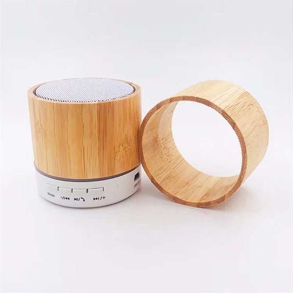 Bamboo LED Light Wireless Speaker - 图片 2