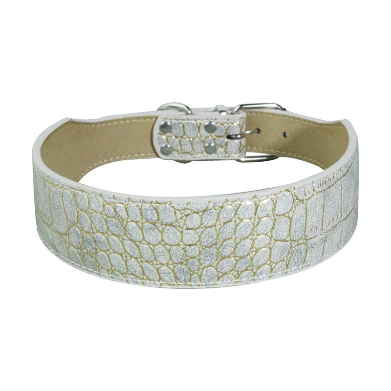 Large Dog Crocodile Pattern Pet Collar - 图片 2