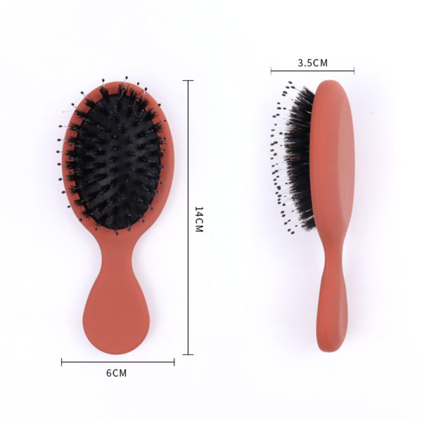 Multicolor Mini Oval ABS Paddle Brush Airbag Comb with Bristles 5.5 * 2.4 inches - 图片 2