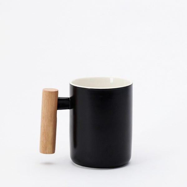 Ceramic Mug with Wooden Handle-10oz - 图片 2