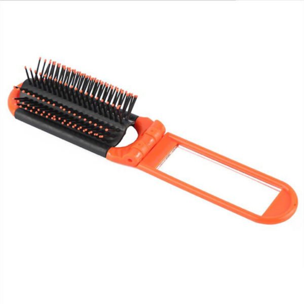 Folding Hair Comb With Mirror Set - 图片 2