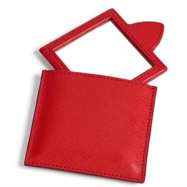 Custom Square Portable Cosmetic Mirror with PU Case - 图片 2