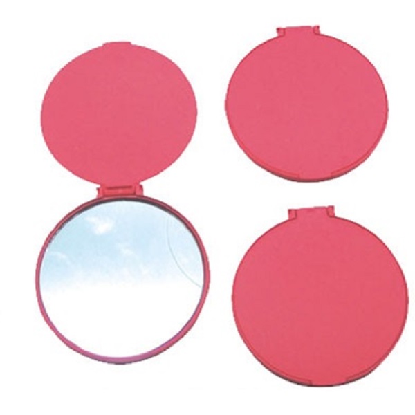 Plastic Round Compact Mirror - 图片 2