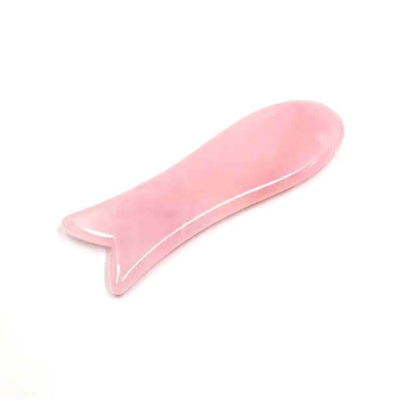 Pink Crystal Jade Fish-Shaped Gua Sha Board - 图片 2