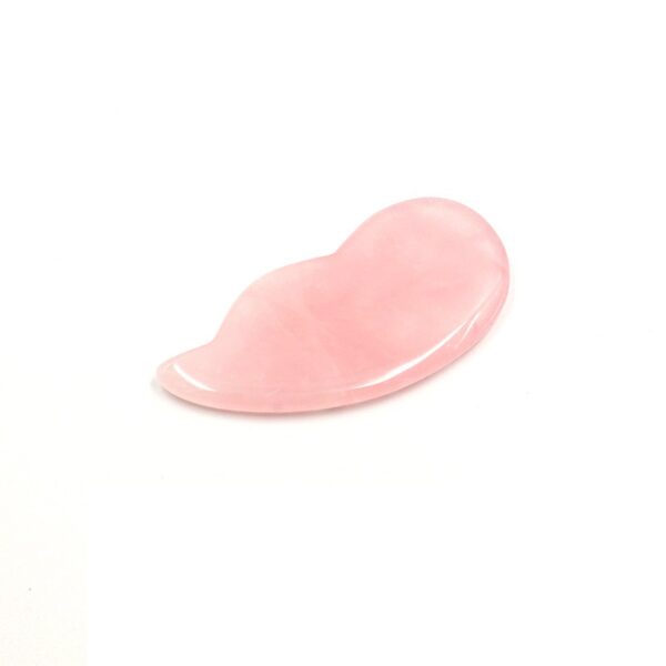 Pink Quartz Jade Pea Pod Shaped Gua Sha Board - 图片 2
