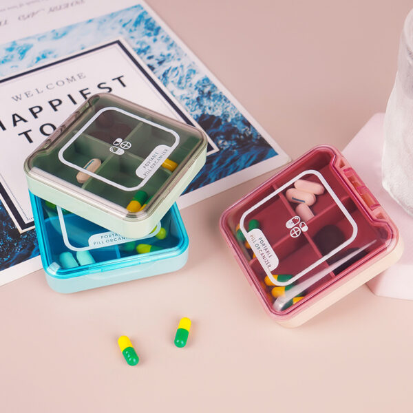 Flip-Top 4-Compartment Pill Box - 图片 2