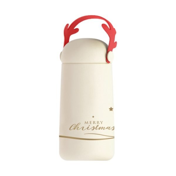 Cute Cartoon Christmas Antlers Stainless Steel Insulated Mug - 图片 2