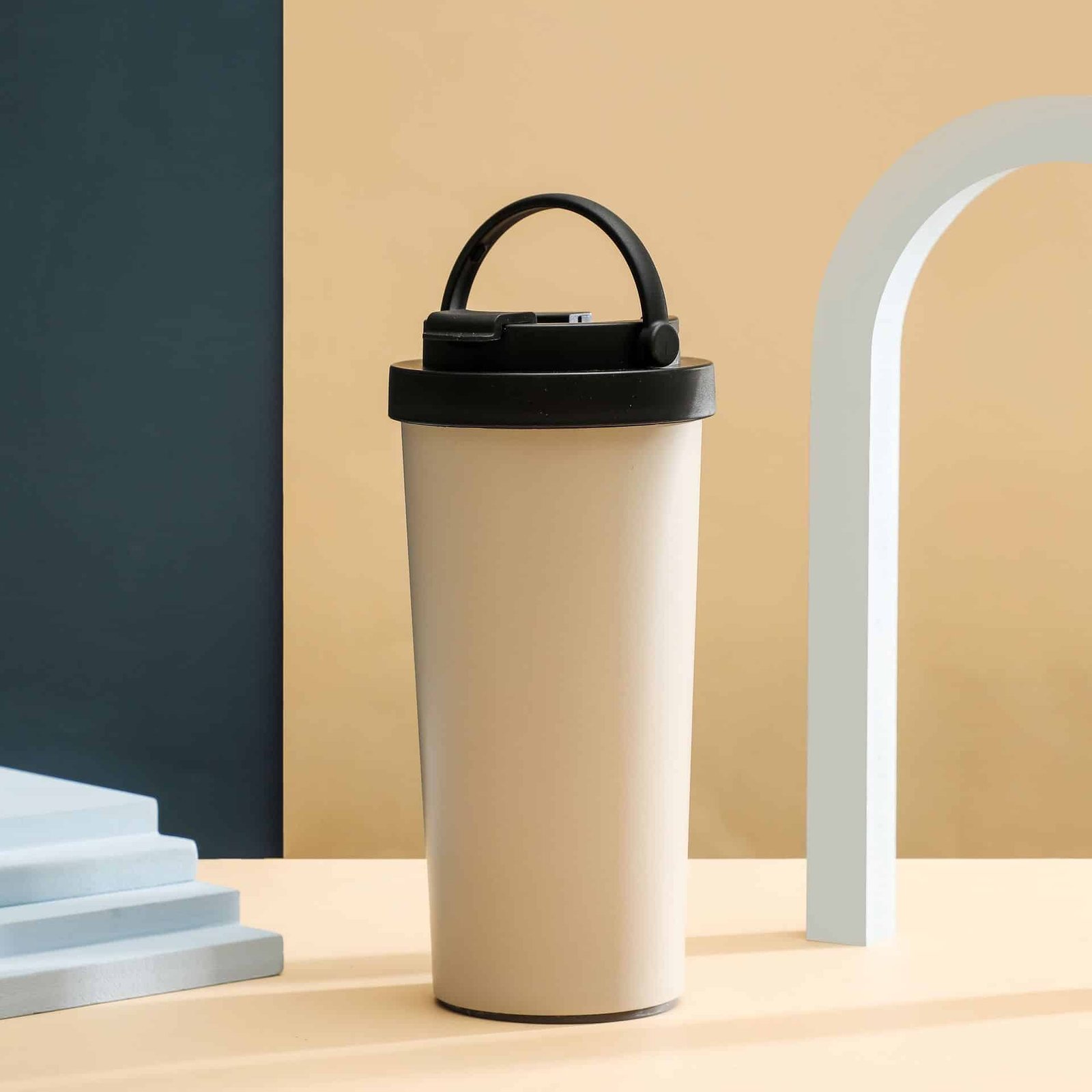 Stainless Steel Non-Spill Insulated Cup with Handle - 图片 2