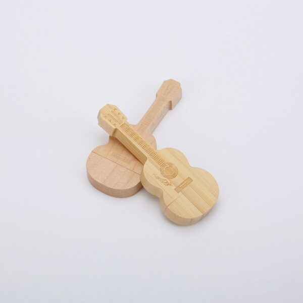 Wooden Guitar USB Flash Drive with Logo - 图片 2