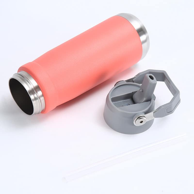 Portable 22oz Stainless Steel Double Layer Vacuum Insulated Bottle with Carrying Handle - 图片 2