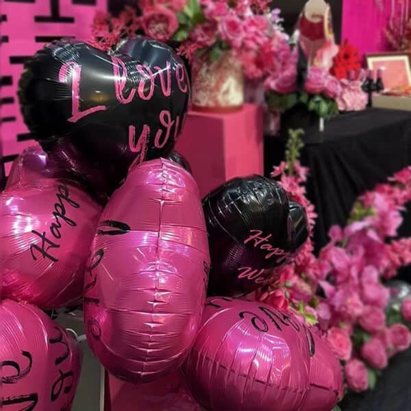 18-Inch Aluminum Foil Heart Balloons - 图片 2