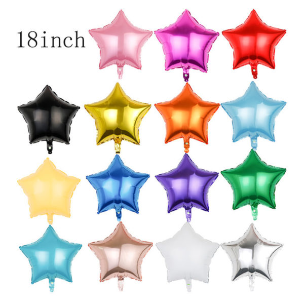 Multicolor Star Shaped 18 inches Aluminum Foil Balloon - 图片 2