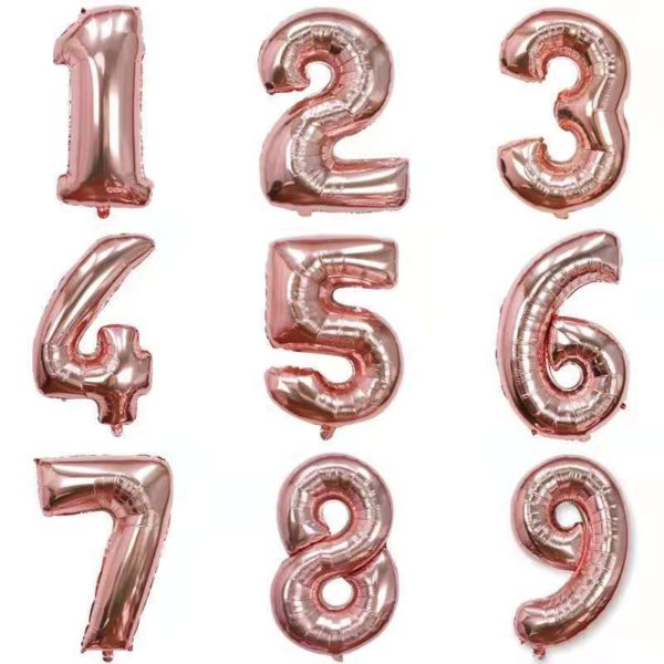 Number Shaped Aluminum Foil Balloons 32 inches for Birthday & New Year- Eve - 图片 2