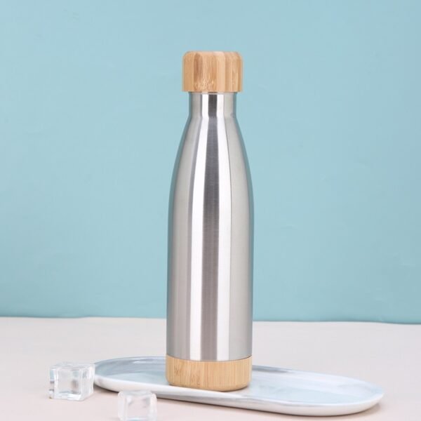Bamboo Lid & Bottom Vacuum Insulated Bottle 17OZ - 图片 2